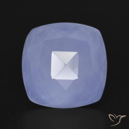 7.19ct 자연스러운 자줏빛을 띤 파란색 옥수, 방석, 투명한