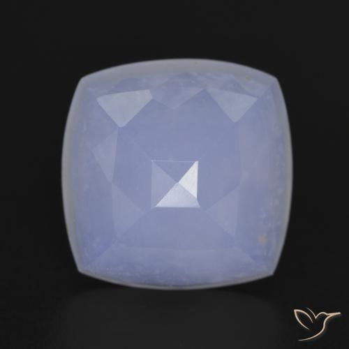 7.86ct 자연스러운 자줏빛을 띤 파란색 옥수, 방석, 투명한