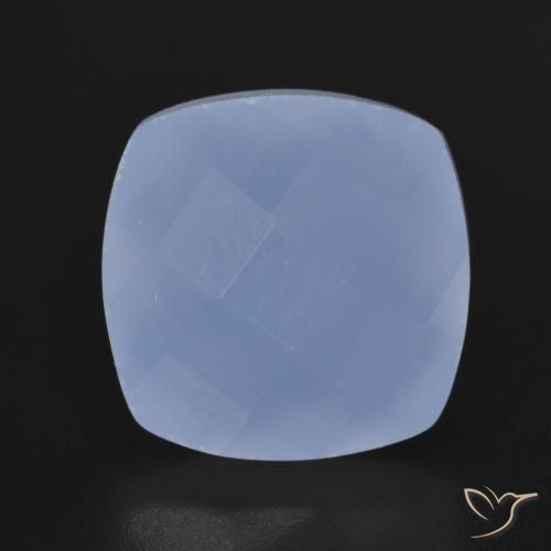 7.48ct 자연스러운 자줏빛을 띤 파란색 옥수, 방석, 투명한