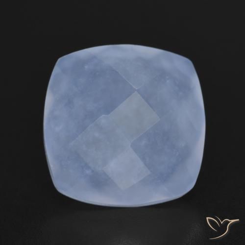 6.33ct 자연스러운 자줏빛을 띤 파란색 옥수, 방석, 투명한