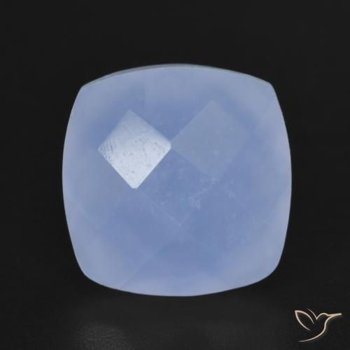 6.76ct 자연스러운 자줏빛을 띤 파란색 옥수, 방석, 투명한