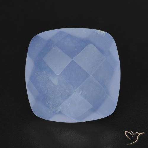 4.73ct 자연스러운 자줏빛을 띤 파란색 옥수, 방석, 투명한