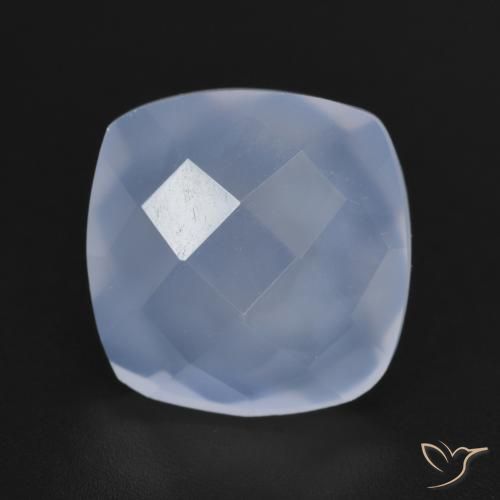5.83ct 자연스러운 자줏빛을 띤 파란색 옥수, 방석, 투명한