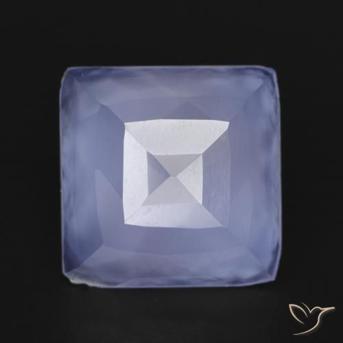 6.74ct 자연스러운 로얄 바이올렛 옥수, 정사각형, 투명한