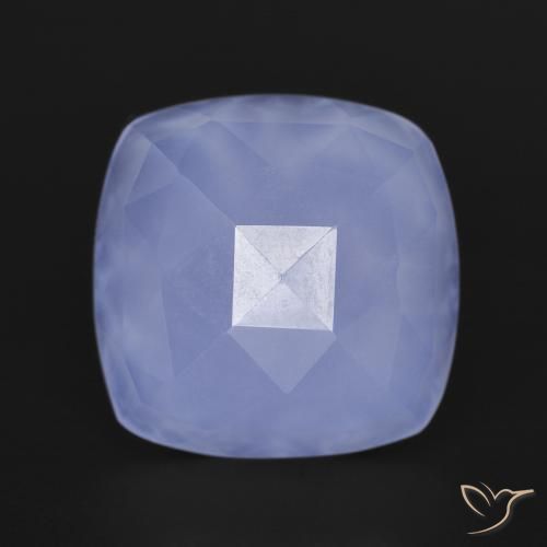 6.67ct 자연스러운 로얄 바이올렛 옥수, 방석, 투명한