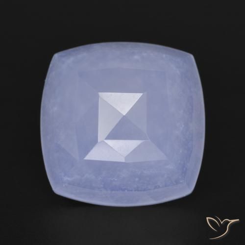 6.95ct 자연스러운 푸르스름한 보라색 옥수, 방석, 투명한