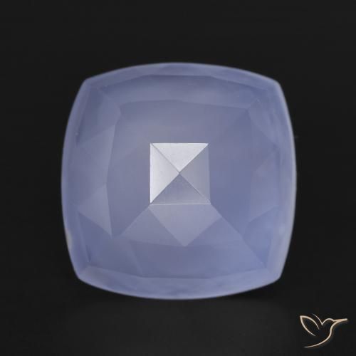 6.64ct 자연스러운 푸르스름한 보라색 옥수, 방석, 투명한