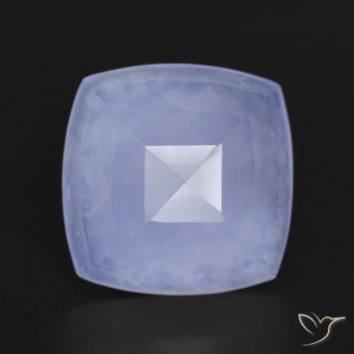 5.97ct 자연스러운 미디엄 바이올렛 옥수, 방석, 투명한