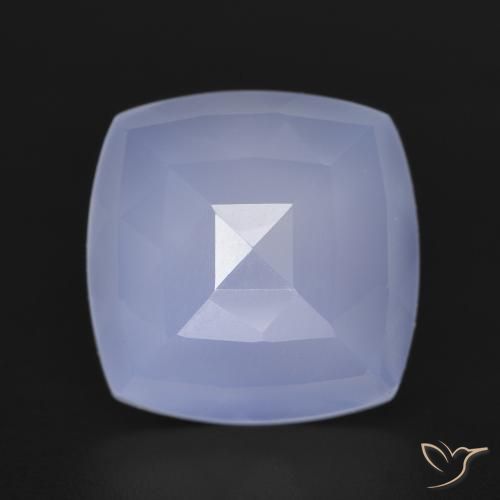 6.76ct 자연스러운 자줏빛을 띤 파란색 옥수, 방석, 투명한