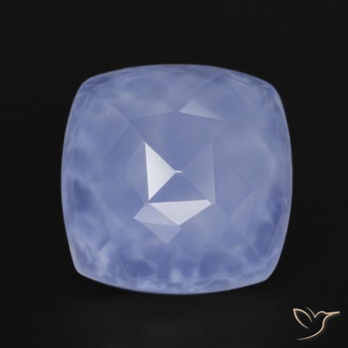 7.17ct 자연스러운 하늘색 옥수, 방석, 투명한