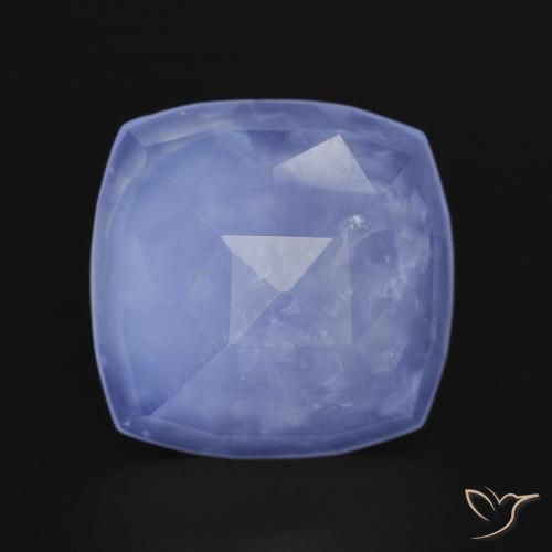5.77ct 자연스러운 바이올렛 블루 옥수, 방석, 투명한