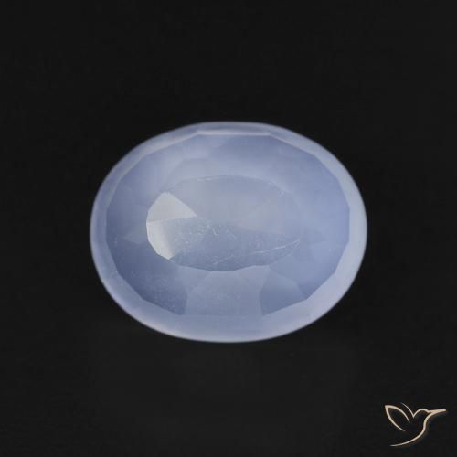 2.74ct 자연스러운 자줏빛을 띤 파란색 옥수, 타원형, 투명한