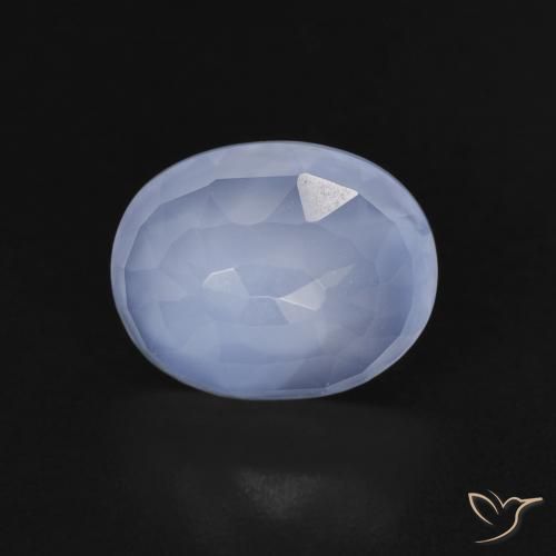 2.51ct 자연스러운 자줏빛을 띤 파란색 옥수, 타원형, 투명한