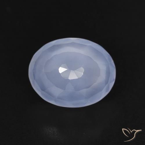 2.50ct 자연스러운 자줏빛을 띤 파란색 옥수, 타원형, 투명한