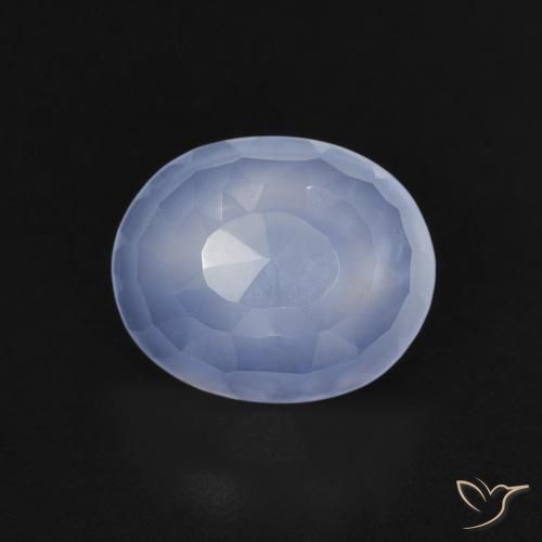 2.28ct 자연스러운 자줏빛을 띤 파란색 옥수, 타원형, 투명한