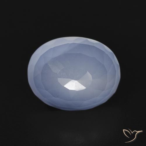 2.78ct 자연스러운 자줏빛을 띤 파란색 옥수, 타원형, 투명한