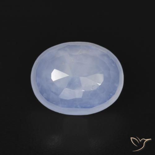 2.71ct 자연스러운 자줏빛을 띤 파란색 옥수, 타원형, 투명한