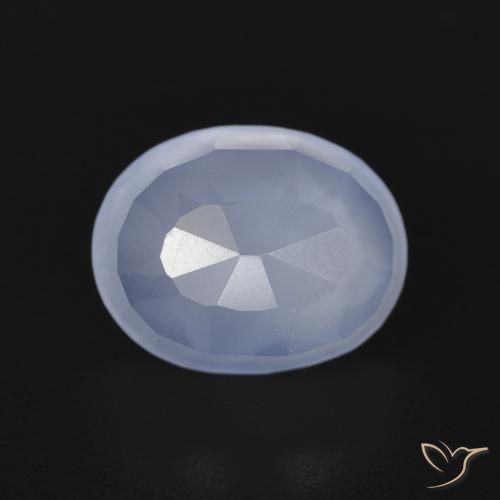 2.70ct 자연스러운 자줏빛을 띤 파란색 옥수, 타원형, 투명한