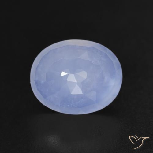 2.67ct 자연스러운 자줏빛을 띤 파란색 옥수, 타원형, 투명한