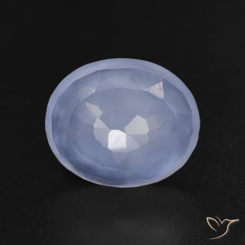 3.05ct 자연스러운 자줏빛을 띤 파란색 옥수, 타원형, 투명한
