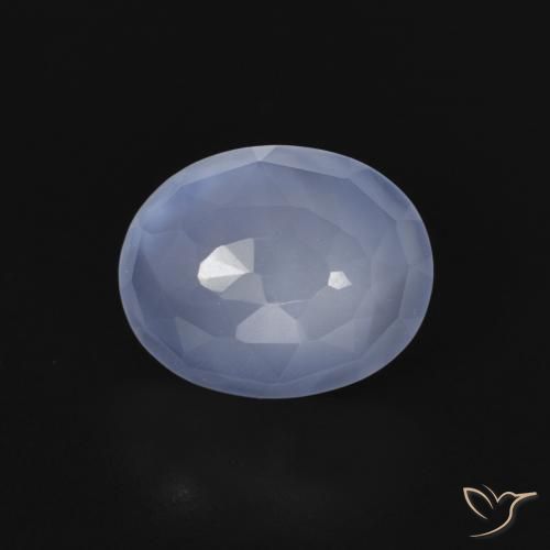 2.75ct 자연스러운 자줏빛을 띤 파란색 옥수, 타원형, 투명한