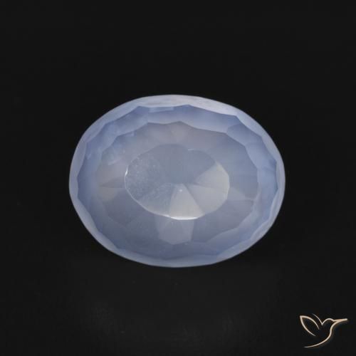 2.63ct 자연스러운 자줏빛을 띤 파란색 옥수, 타원형, 투명한