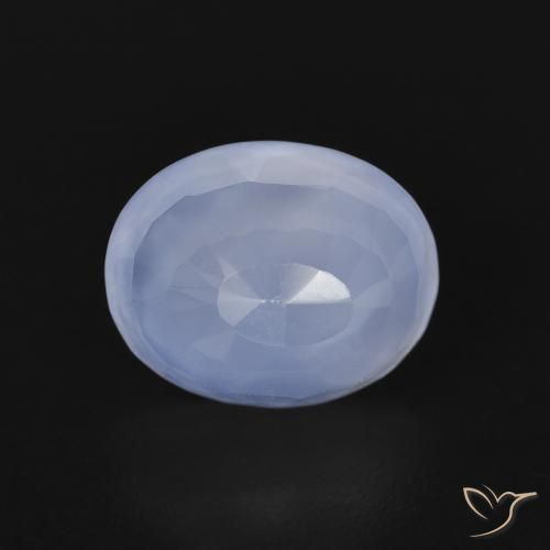 2.73ct 자연스러운 자줏빛을 띤 파란색 옥수, 타원형, 투명한