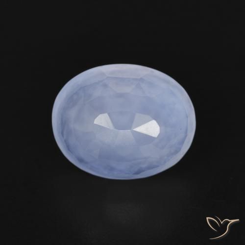 2.70ct 자연스러운 자줏빛을 띤 파란색 옥수, 타원형, 투명한