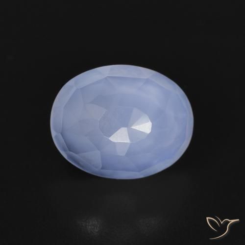 2.83ct 자연스러운 자줏빛을 띤 파란색 옥수, 타원형, 투명한