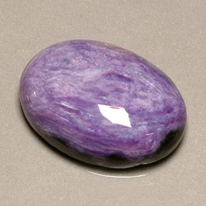 9.97캐럿 천연 바이올렛 차로아이트, 타원형 컷, 18×13 mm, 불투명체