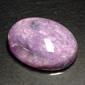 11.13캐럿 천연 바이올렛 차로아이트, 타원형 컷, 18.2×13.3 mm, 불투명체