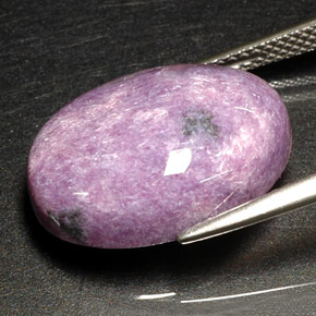 11.13캐럿 천연 바이올렛 차로아이트, 타원형 컷, 18.2×13.3 mm, 불투명체