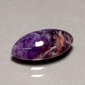 2.58캐럿 천연 바이올렛 차로아이트, 마퀴즈, 12.7×7.7 mm, 불투명체