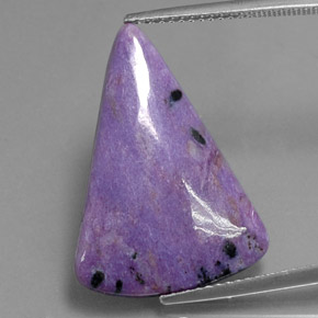 7.32캐럿 천연 바이올렛 차로아이트, 멋진 모양, 23.7×17 mm, 불투명체