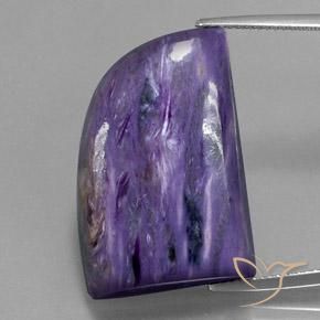 30.57ct 자연스러운 벨벳 퍼플 바이올렛 차로아이트, 팬시한, 불투명체