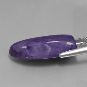 14.40캐럿 천연 바이올렛 차로아이트, 멋진 모양, 25.1×9.5 mm, 불투명체