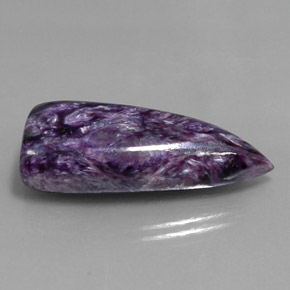 27.21캐럿 천연 바이올렛 차로아이트, 멋진 모양, 31.9×14.1 mm, 불투명체