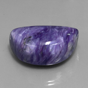 60.66캐럿 천연 바이올렛 차로아이트, 멋진 모양, 31.8×18.2 mm, 불투명체