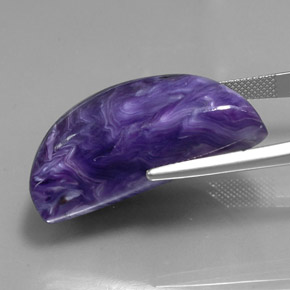 60.66캐럿 천연 바이올렛 차로아이트, 멋진 모양, 31.8×18.2 mm, 불투명체