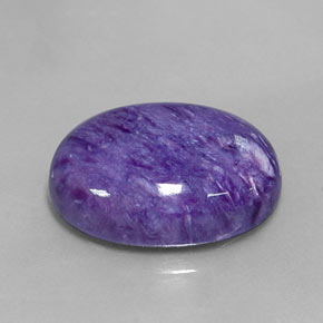 11.11캐럿 천연 바이올렛 차로아이트, 타원형 컷, 18.1×13.3 mm, 불투명체
