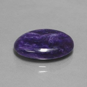 7.75캐럿 천연 바이올렛 차로아이트, 타원형 컷, 18×13 mm, 불투명체