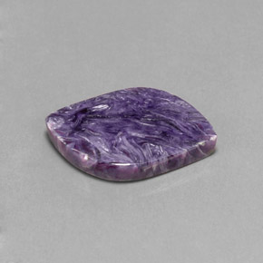 9.50캐럿 천연 바이올렛 차로아이트, 멋진 모양, 19.6×12.9 mm, 불투명체