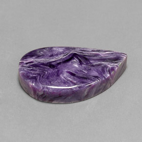 18.29캐럿 천연 바이올렛 차로아이트, 멋진 모양, 26.1×14 mm, 불투명체