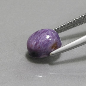 2.00캐럿 천연 바이올렛 차로아이트, 타원형 컷, 8.4×6.3 mm, 불투명체