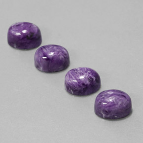 캐럿 천연 제비꽃 차로아이트 보석, 타원형 컷, 불투명체