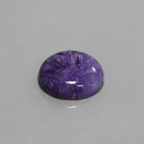 3.28캐럿 천연 바이올렛 차로아이트, 라운드 컷, 11.13 mm, 불투명체