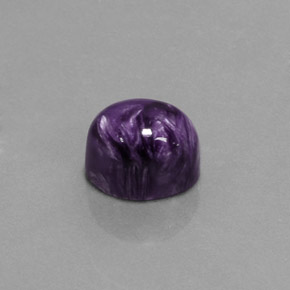4.62캐럿 천연 바이올렛 차로아이트, 타원형 컷, 10.2×8.3 mm, 불투명체