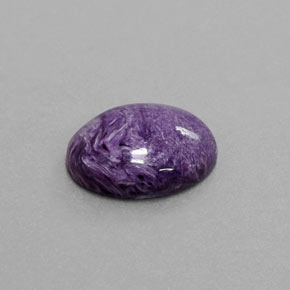 4.89캐럿 천연 바이올렛 차로아이트, 타원형 컷, 14×11 mm, 불투명체
