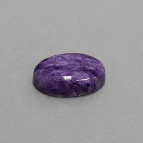 4.77캐럿 천연 바이올렛 차로아이트, 타원형 컷, 13.8×9.7 mm, 불투명체