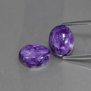 캐럿 천연 바이올렛 차로아이트 보석, 타원형 컷, 12.2×10 mm, 불투명체